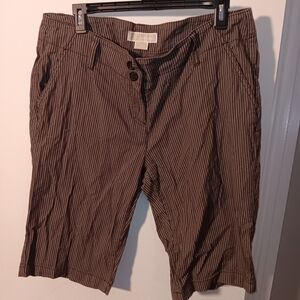 MICHAEL Michael Kors Brown Striped Capris